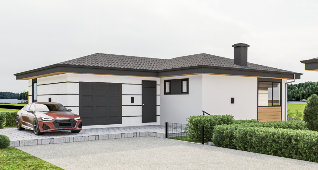 154 - гараж и парко място на къща в Марково