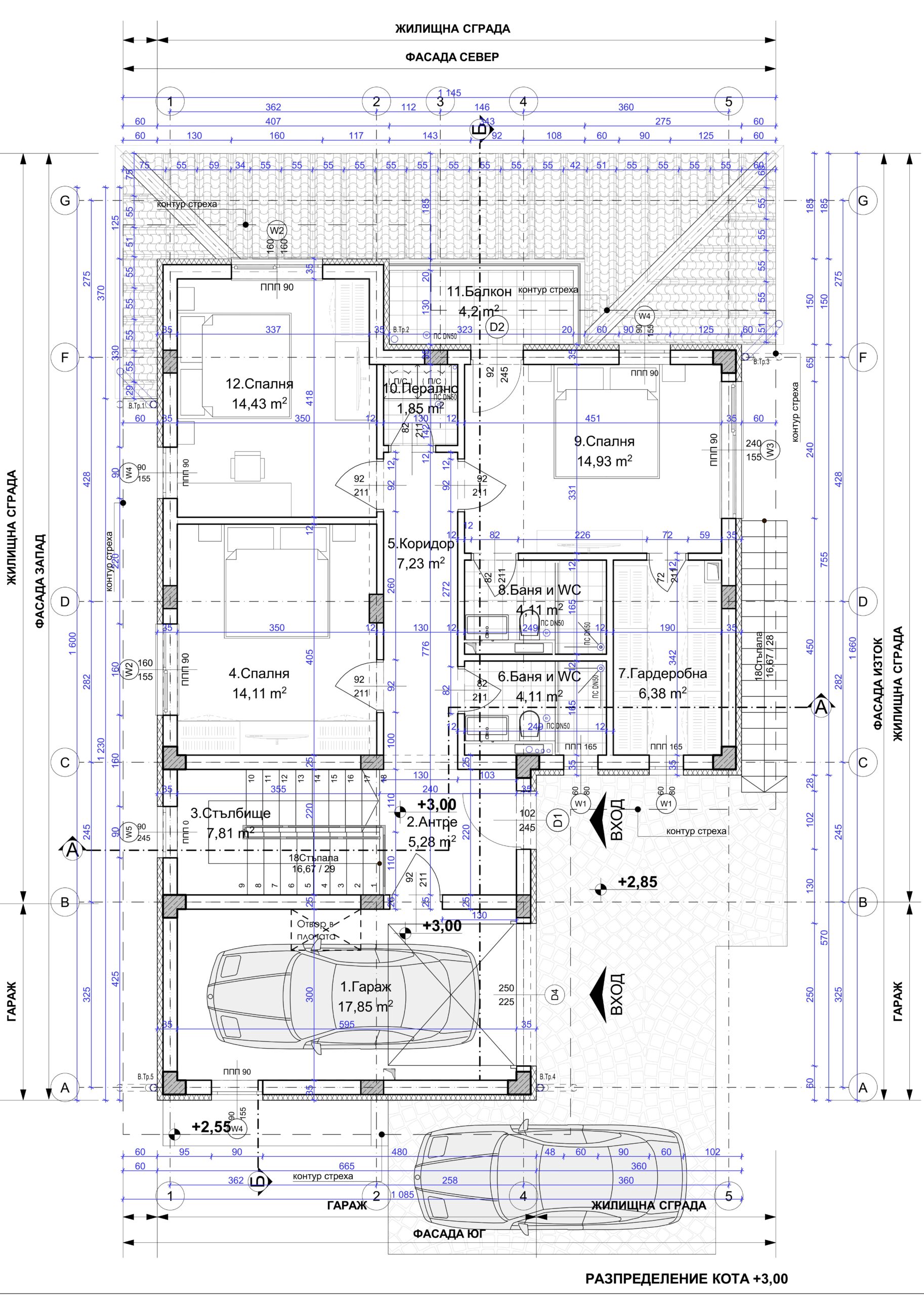 Къща в Марково 154 - разпределение на втори етаж